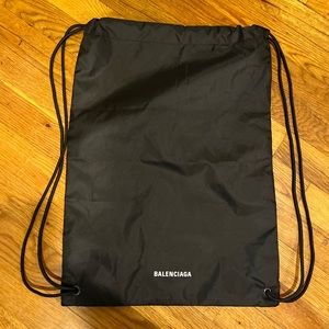 Balenciaga Black Nylon drawstring Dust Bag / Shoe Storage Bag 19” x 13.5”